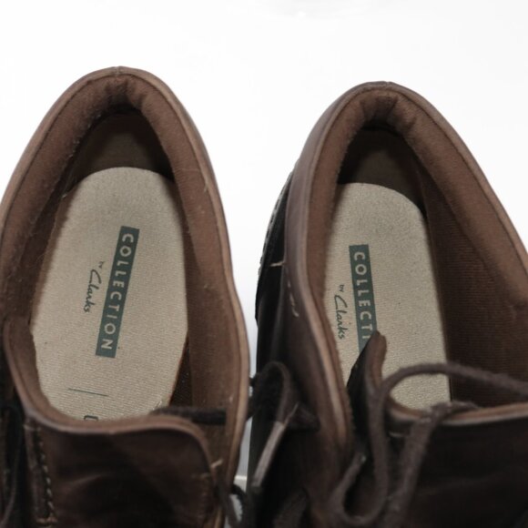 Clarks Womens Sashlin Sue Boot Size 6.5 Brown Leather Block Heel Lace Up Booties - Picture 9 of 11